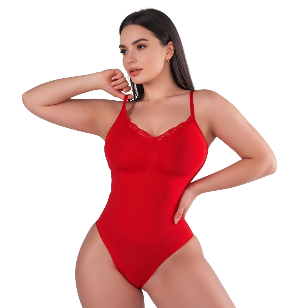 Bodysuit Shapewear Sculpting mit Slip Spitze Detail
